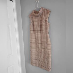 NWOT Ann Taylor Factory Cream Plaid Dress 🌷🌴